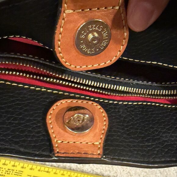 Dooney & Bourke Chelsea Shopper Black Pebbled Leather Large Tote Handbag Purse - Picture 12 of 13